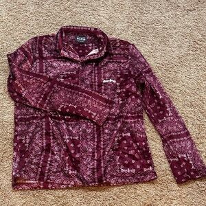 Dogg Supply By Snoop Dogg Soft Mens Medium Lounge Shirt Burgundy Red